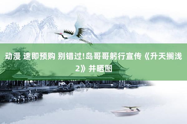 动漫 速即预购 别错过!岛哥哥躬行宣传《升天搁浅2》并晒图