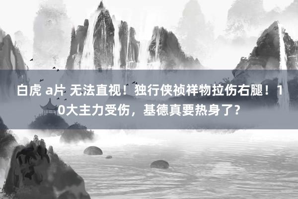 白虎 a片 无法直视！独行侠祯祥物拉伤右腿！10大主力受伤，基德真要热身了？