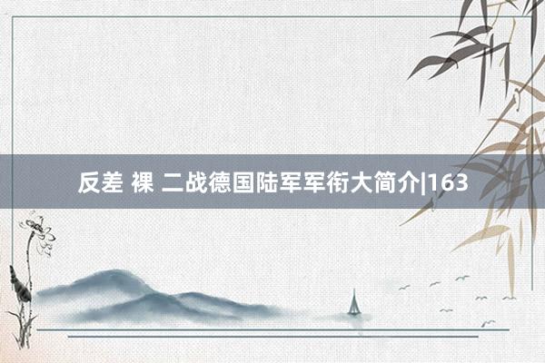 反差 裸 二战德国陆军军衔大简介|163